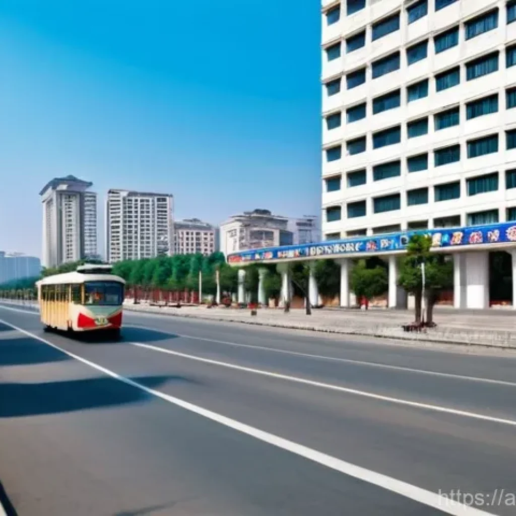 북한의 인구 분포 도시와 농촌 비교 - **Prompt 1: Pyongyang's Modern Facade**
"A wide, pristine street in Pyongyang, North Korea, show...